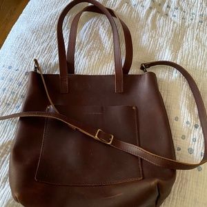 Portland Leather Crossbody Tote